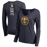 Nikola Jokic Denver Nuggets Women's Team Backer Name & Number Long Sleeve V-Neck T-Shirt sale - Navy outlet