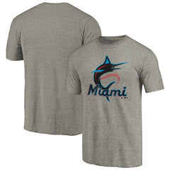 Miami Marlins Primary Logo T-Shirt - Gray