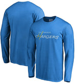 Los Angeles Chargers Multi Color Vintage Logo Long Sleeve T-Shirt - Powder Blue on sale
