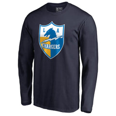 Los Angeles Chargers Vintage Shield Logo Long Sleeve T-Shirt - Navy outlet