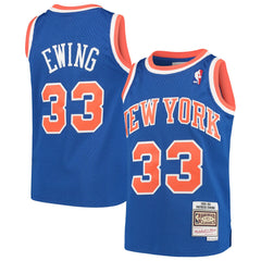 Patrick Ewing New York Knicks Youth Hardwood Classics Swingman Throwback Jersey - Blue | Mitchell & Ness sale