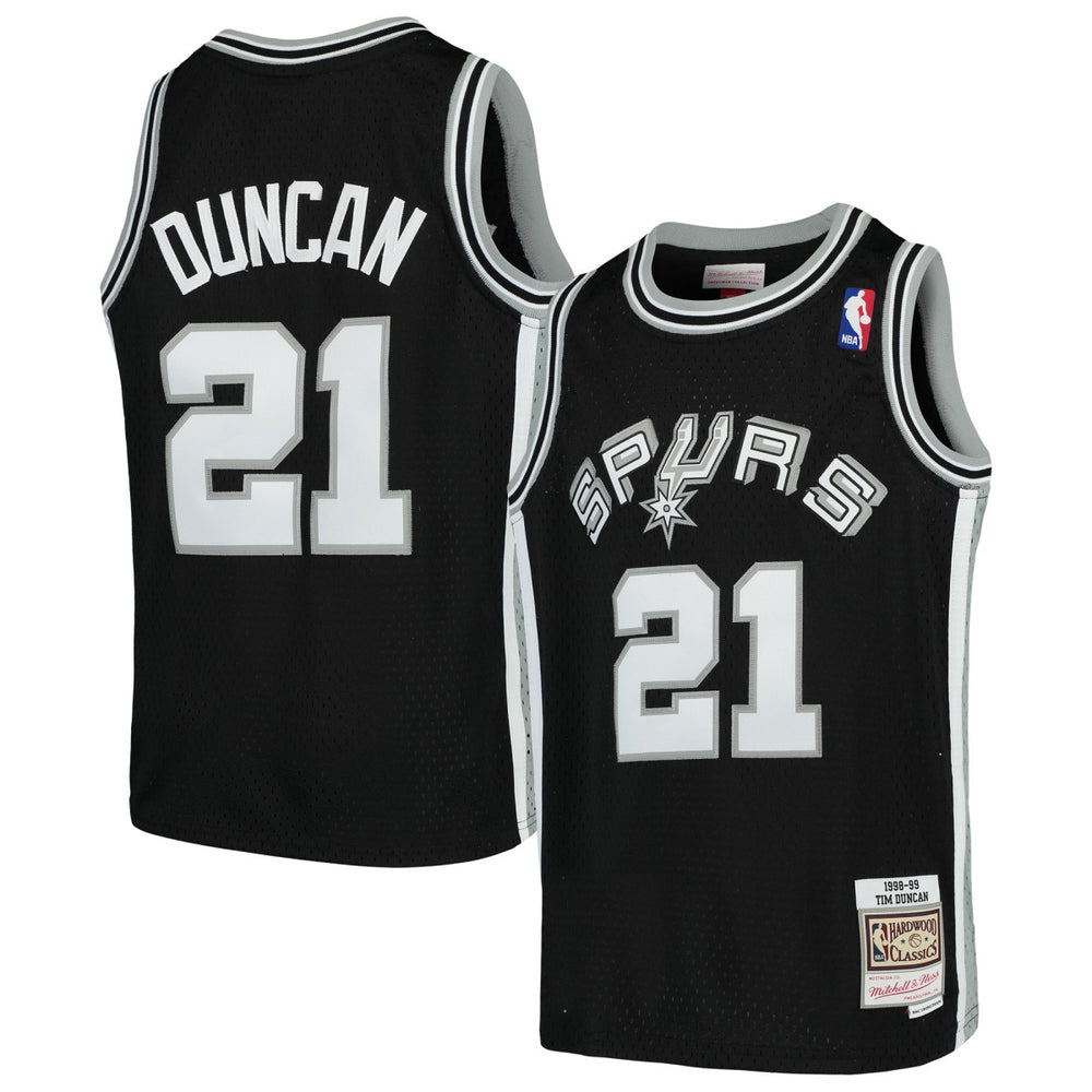 Tim Duncan San Antonio Spurs Youth Swingman Throwback Jersey - Black | Mitchell & Ness shop