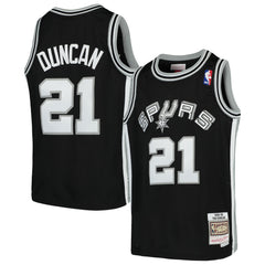 Tim Duncan San Antonio Spurs Youth Swingman Throwback Jersey - Black | Mitchell & Ness shop