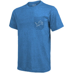 Detroit Lions Majestic Threads Tri-Blend Pocket T-Shirt - Blue online