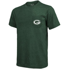 Green Bay Packers Majestic Threads Tri-Blend Pocket T-Shirt - Heathered Green online