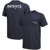 New England Patriots Majestic Threads Tri-Blend Pocket T-Shirt - Heathered Navy cheap