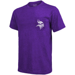 Minnesota Vikings Majestic Threads Tri-Blend Pocket T-Shirt - Heathered Purple on sale