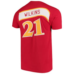 Dominique Wilkins Atlanta Hawks Hardwood Classics Team Name & Number T-Shirt - Red | Mitchell & Ness online