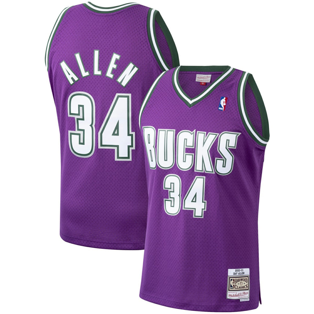Ray Allen Milwaukee Bucks 2000/01 Hardwood Classics Swingman Jersey - Purple | Mitchell & Ness sale