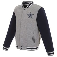 Dallas Cowboys JH Design Reversible Two Tone Fleece Jacket - Gray/Navy online