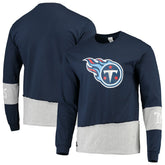 Tennessee Titans Refried Apparel Sustainable Upcycled Angle Long Sleeve T-Shirt - Navy/Gray sale