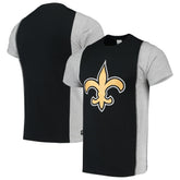 New Orleans Saints Refried Apparel Sustainable Upcycled Split T-Shirt - Black/Gray outlet
