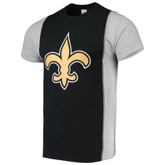 New Orleans Saints Refried Apparel Sustainable Upcycled Split T-Shirt - Black/Gray outlet