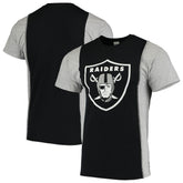 Las Vegas Raiders Refried Apparel Sustainable Upcycled Split T-Shirt - Black/Silver cheap