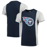 Tennessee Titans Refried Apparel Sustainable Upcycled Split T-Shirt - Navy/Gray outlet