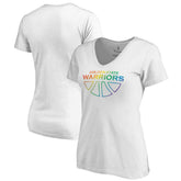 Golden State Warriors Women's Team Pride Wordmark V-Neck T-Shirt sale - White for sale
