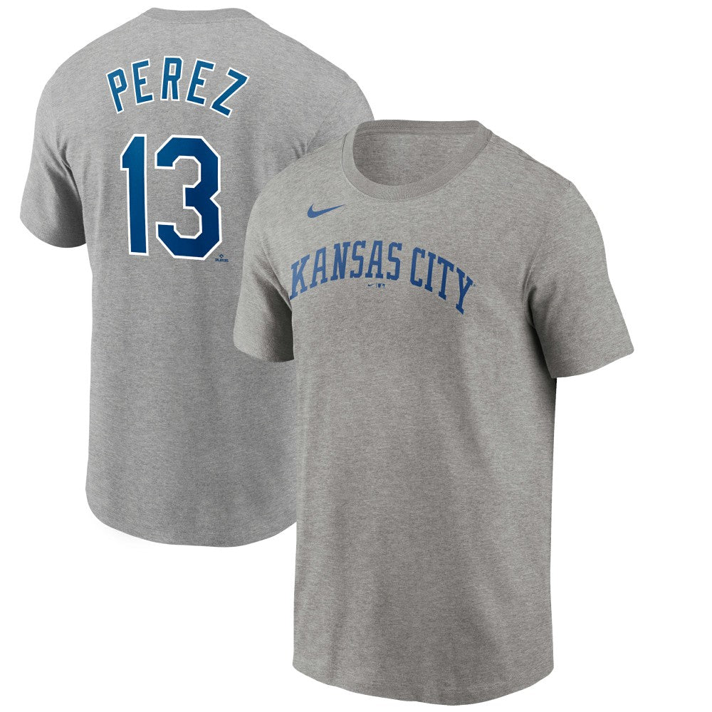 Salvador Perez Kansas City Royals Name & Number T-Shirt - Gray | Nike