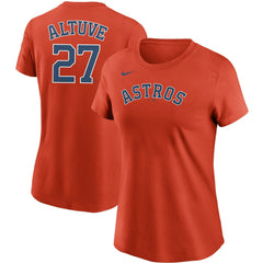 Jose Altuve Houston Astros Women's Name & Number T-Shirt - Orange | Nike