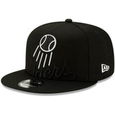 Los Angeles Dodgers Monochrome Logo Elements 9FIFTY Adjustable Snapback Hat - Black | New Era