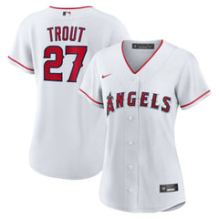 Mike Trout Los Angeles Angels Women's Home Replica Player Jersey - White | Nike