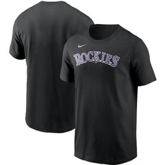 Colorado Rockies Team Wordmark T-Shirt - Black | Nike