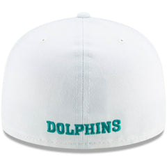 Miami Dolphins New Era Historic Omaha 59FIFTY Fitted Hat - White on sale