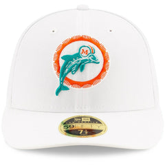 Miami Dolphins New Era Omaha Low Profile 59FIFTY Fitted Hat - White outlet
