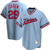 Rod Carew Minnesota Twins Road Cooperstown Collection Player Jersey - Light Blue | Nike