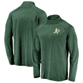 Athletics Iconic Striated Primary Logo Raglan Quarter-Zip Pullover Jacket - Green