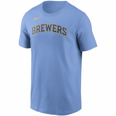 Christian Yelich Milwaukee Brewers Name & Number T-Shirt - Light Blue | Nike