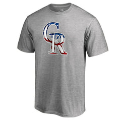 Charlie Blackmon Colorado Rockies Banner Wave Name & Number T-Shirt - Heathered Gray