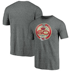 Kansas City Chiefs 60th Season Logo Weathered Tri-Blend T-Shirt - Gray discount