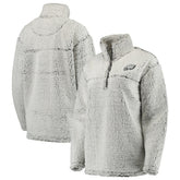 Philadelphia Eagles Women's Sherpa Quarter-Zip Pullover Jacket - Gray for sale
