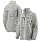 Detroit Lions Women's Sherpa Quarter-Zip Pullover Jacket - Gray online