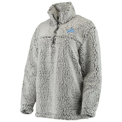 Detroit Lions Women's Sherpa Quarter-Zip Pullover Jacket - Gray online