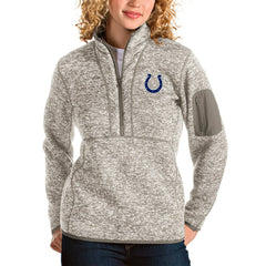 Indianapolis Colts Antigua Women's Fortune Half-Zip Pullover Jacket - Oatmeal discount