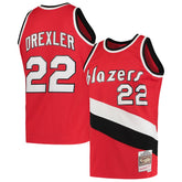 Clyde Drexler Portland Trail Blazers 1983/84 Hardwood Classics Swingman Jersey - Red | Mitchell & Ness cheap