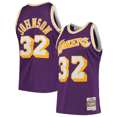 Magic Johnson Los Angeles Lakers 1984/85 Hardwood Classics Swingman Jersey - Purple | Mitchell & Ness on sale