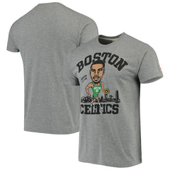 Jayson Tatum Boston Celtics Caricature Tri-Blend T-Shirt - Gray sale