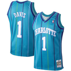 Baron Davis Charlotte Hornets 1999/00 Hardwood Classics Swingman Jersey - Teal | Mitchell & Ness online