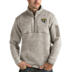Jacksonville Jaguars Antigua Fortune Quarter-Zip Pullover Jacket - Oatmeal online