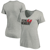 Tampa Bay Buccaneers Women's Krewe Member V-Neck T-Shirt - Heather Gray cheap