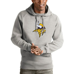 Minnesota Vikings Antigua Victory Pullover Hoodie - Heather Gray outlet