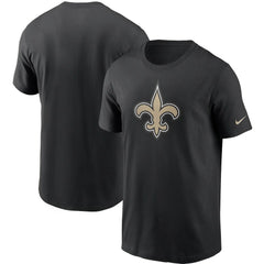 New Orleans Saints Primetime Logo Essential T-Shirt - Black | Nike outlet