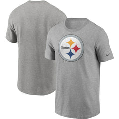 Pittsburgh Steelers Primetime Logo Essential T-Shirt - Heather Gray | Nike on sale