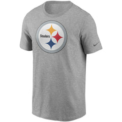 Pittsburgh Steelers Primetime Logo Essential T-Shirt - Heather Gray | Nike on sale