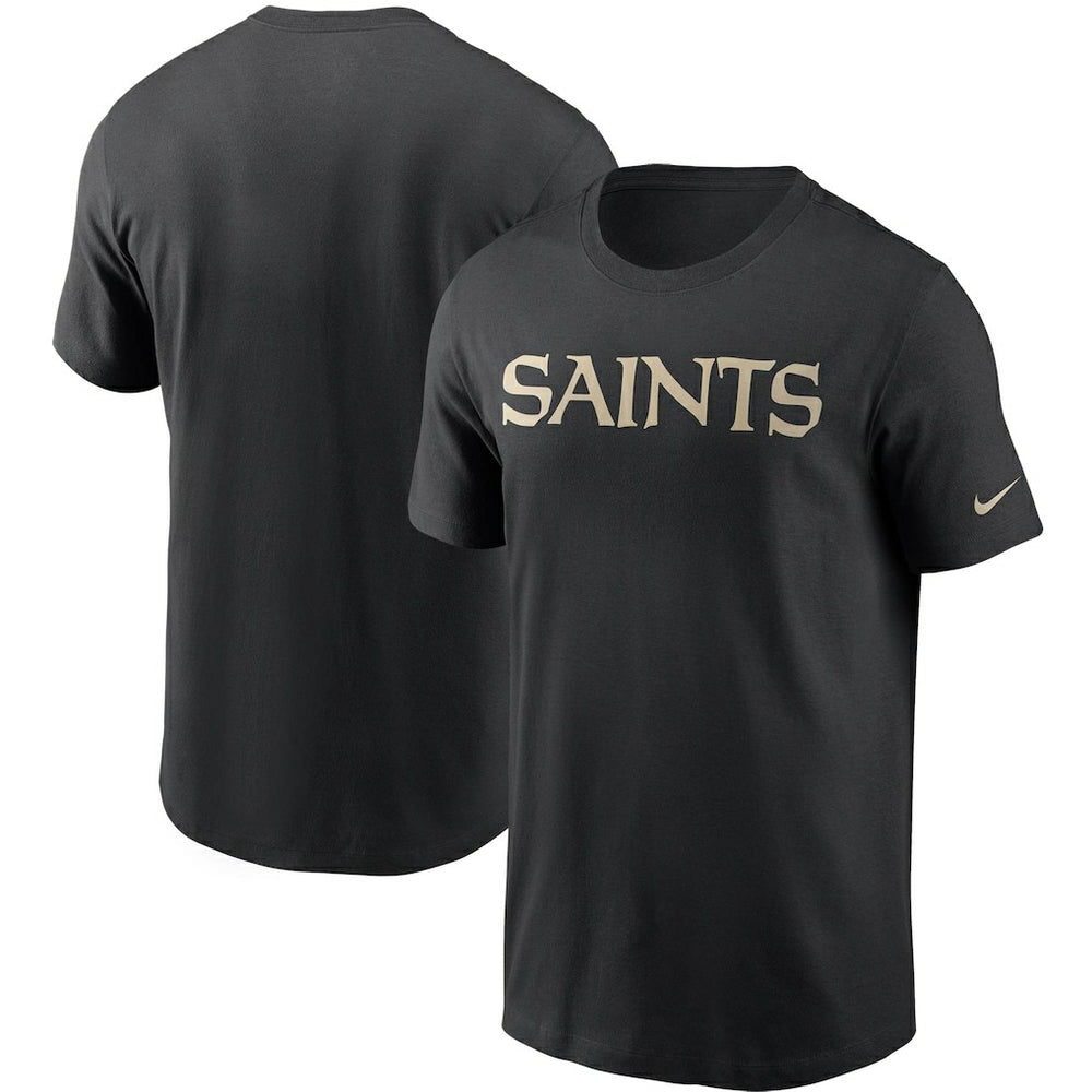 New Orleans Saints Team Wordmark T-Shirt - Black | Nike cheap