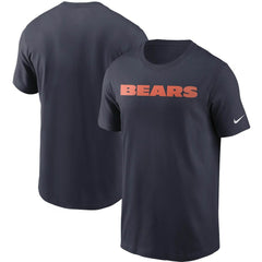 Chicago Bears Team Wordmark T-Shirt - Navy | Nike for sale