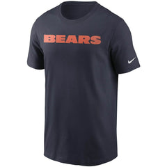 Chicago Bears Team Wordmark T-Shirt - Navy | Nike for sale
