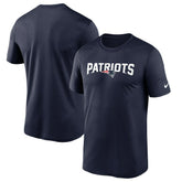 New England Patriots Wordmark Legend Performance T-Shirt - Navy | Nike outlet
